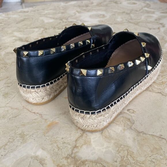 Steve Madden Pauda Platform Espadrilles Gold Tone Studs - Picture 11 of 15